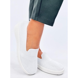 Zapatillas calcetín blancas de mujer. blanco 1
