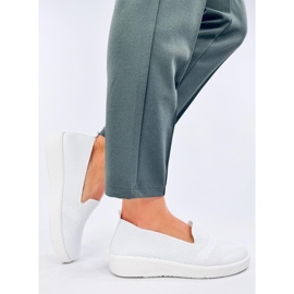Zapatillas calcetín blancas de mujer. blanco 2