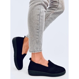 Zapatillas tipo calcetín para mujer, color negro. 2