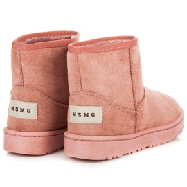 Bella Paris Botas de nieve de gamuza rosado 5