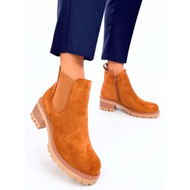 Botas Chelsea de ante camel marrón 3