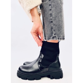 Botas negras con parte superior de calcetín negro 3