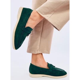 Seastar Mocasines de ante verde suave 3