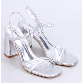 Seastar Sandalias plateadas con tacón estable plata 1