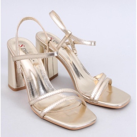 Seastar Sandalias doradas con tacón estable dorado 1