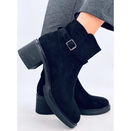 Botas de mujer con aislamiento de piel ecológica, tacón ancho, negro 2
