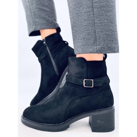 Botas de mujer con aislamiento de piel ecológica, tacón ancho, negro 3