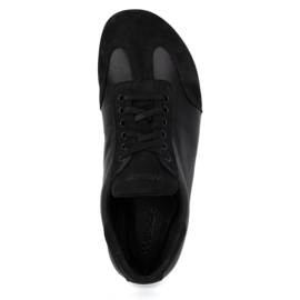WASAK Zapatos de cuero minimalista de hombres descalzos 0742W Negro 5