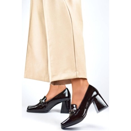 Zapatos negros elegantes charol con tacones altos 24-12322B 3