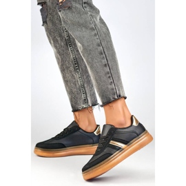 Calzado deportivo de mujer con suela gruesa, negro A185B beige 2 Calzado deportivo de mujer con suela gruesa, negro A185B beige 2