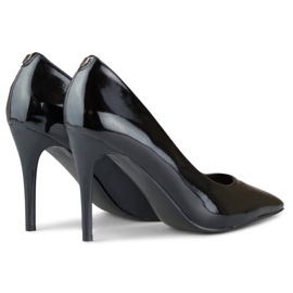 Zapatos de salón con punta en charol negro GD-FL59B 2