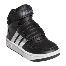 Zapatillas deportivas Adidas Hoops Mid con velcro GW0408 negras negro 1