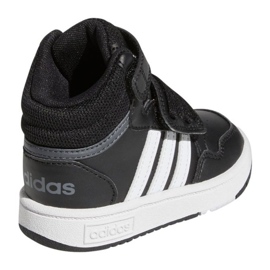 Zapatillas deportivas Adidas Hoops Mid con velcro GW0408 negras negro 2