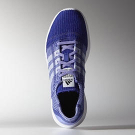 Zapatillas de running adidas element refine tricot W B40629 violeta azul 3