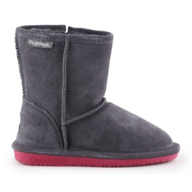 BearPaw Emma Botas de invierno para niños pequeños con cremallera 608TZ-903 Charcoal Pomberry gris 6