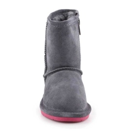 BearPaw Emma Botas de invierno para niños pequeños con cremallera 608TZ-903 Charcoal Pomberry gris 8