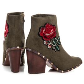 Vices Botas Con Flor Bordada verde 5