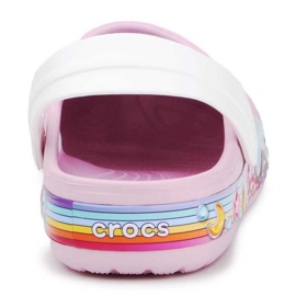 Zueco Crocs Fl Star Band Jr 207075-6GD rosado 5