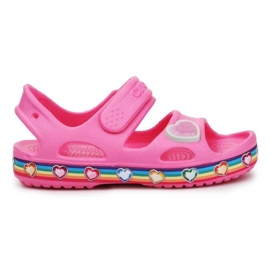 Sandalia Crocs Fun Lab Arco Iris 206795-669 rosado 6