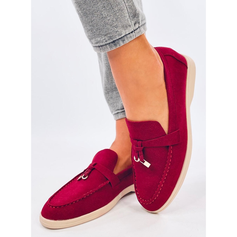 Mocasines mujer vino rojo 1