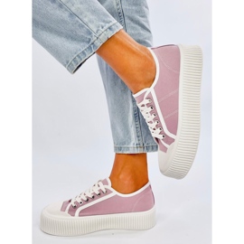 Zapatillas mujer plataforma moradas violeta 3