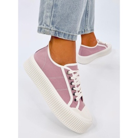 Zapatillas mujer plataforma moradas violeta 4