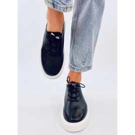Zapatillas deportivas caladas de ecopiel, negro 1