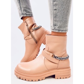 Botines aislantes beige con cadena 2