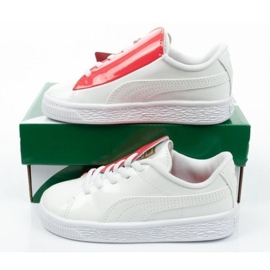 Puma Basket Crush Patent Zapatos de bebé 369676 01 blanco 9