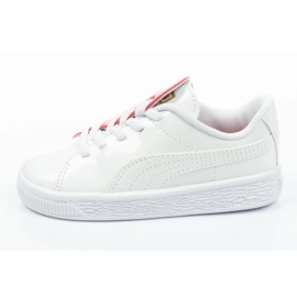 Puma Basket Crush Patent Zapatos de bebé 369676 01 blanco 11