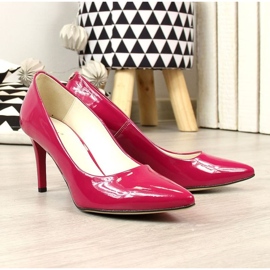 BM Zapatos de salón con tacón de aguja lacado Juma W CIT2565I fucsia rosado 4