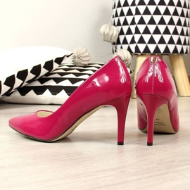 BM Zapatos de salón con tacón de aguja lacado Juma W CIT2565I fucsia rosado 5