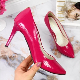 BM Zapatos de salón con tacón de aguja lacado Juma W CIT2565I fucsia rosado 10