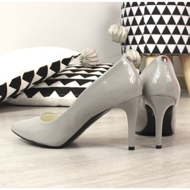 PA1 Zapatos de salón con tacón de aguja lacado Juma W CIT2565J gris 5