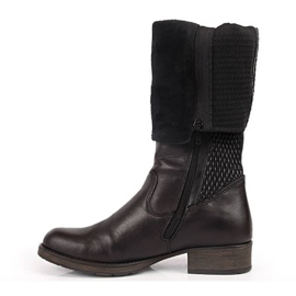 Botas de piel Rieker W Z9591-00 negro 4