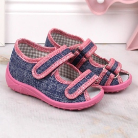 Zapatillas de interior Nazo TEX4B azul marino y rosa rosado 4