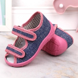 Zapatillas de interior Nazo TEX4B azul marino y rosa rosado 6
