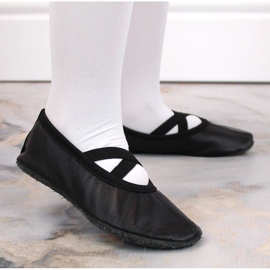 Bailarinas de piel con elásticos negros Nazo 3
