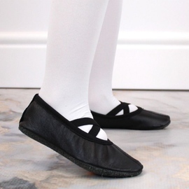 Bailarinas de piel con elásticos negros Nazo 7