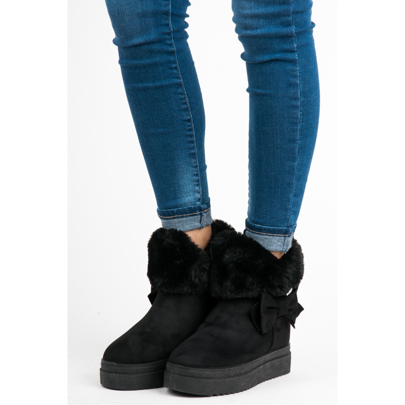 Vices Botas de nieve en la plataforma negro 1