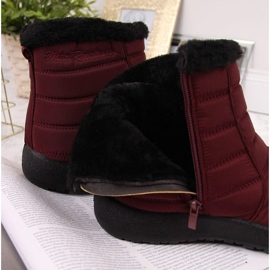 Botas de nieve impermeables con cremallera News W EVE181C burdeos rojo 5