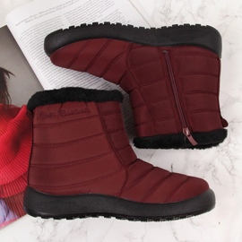 Botas de nieve impermeables con cremallera News W EVE181C burdeos rojo 6