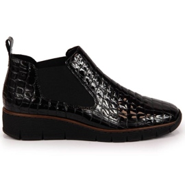 Botas Rieker W R474 de piel de serpiente negra 7