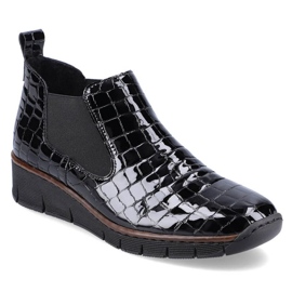Botas Rieker W R474 de piel de serpiente negra 8