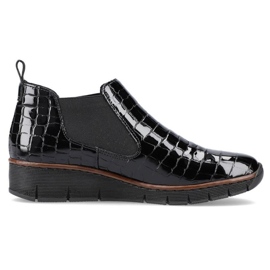 Botas Rieker W R474 de piel de serpiente negra 9
