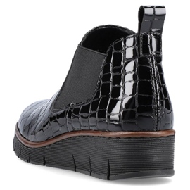 Botas Rieker W R474 de piel de serpiente negra 10
