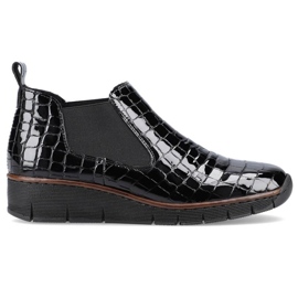 Botas Rieker W R474 de piel de serpiente negra 13