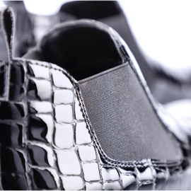 Botas Rieker W R474 de piel de serpiente negra 22