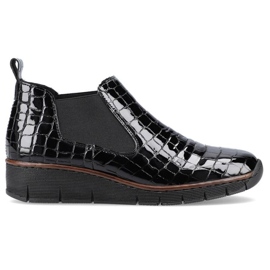 Botas Rieker W R474 de piel de serpiente negra 24