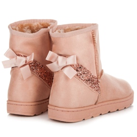 Vices Botas de nieve de pelo con purpurina rosado 4
